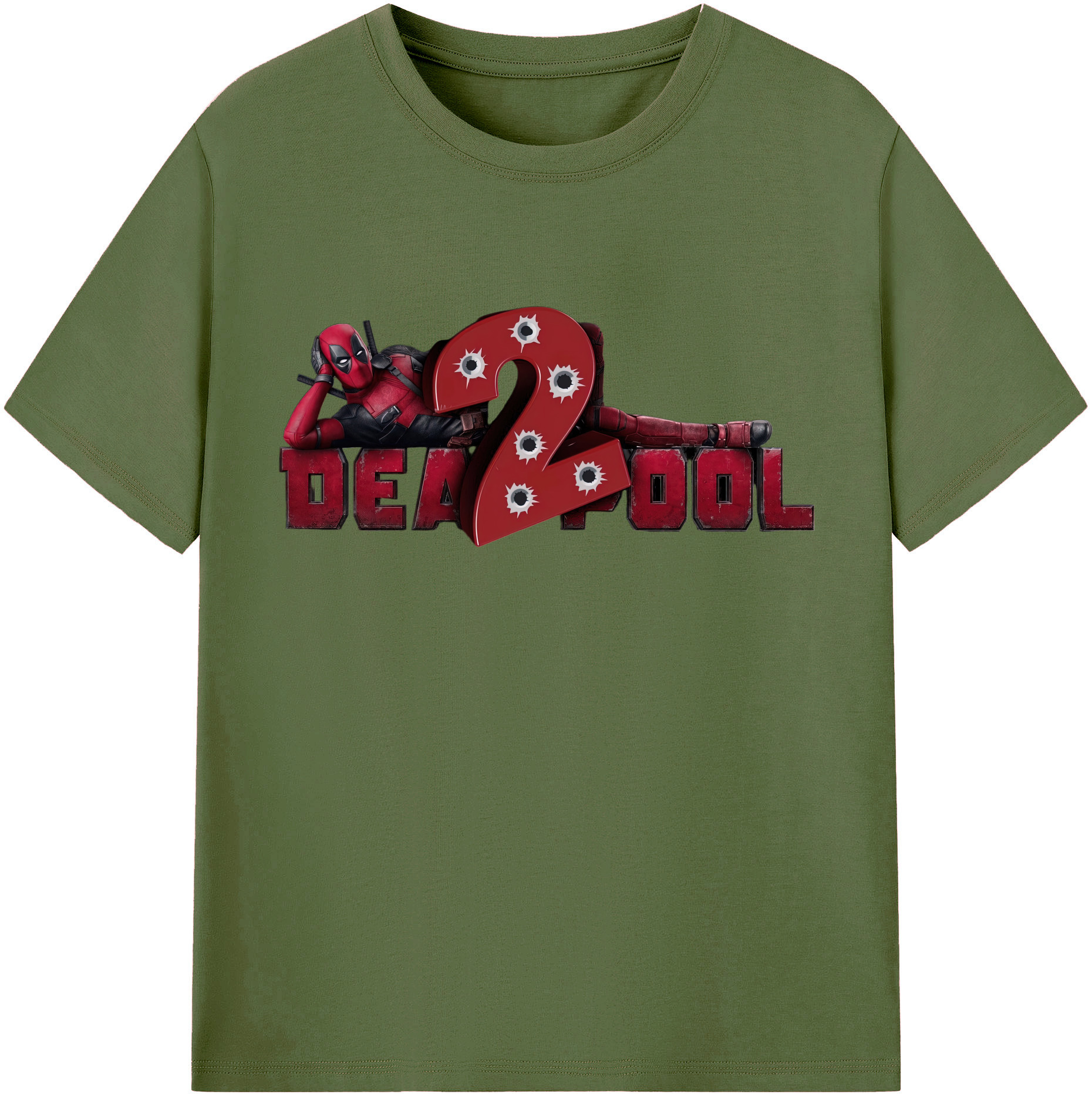 （画像用） Deadpool デッドプール 綿100％半袖Tシャツ（フロントプリント）